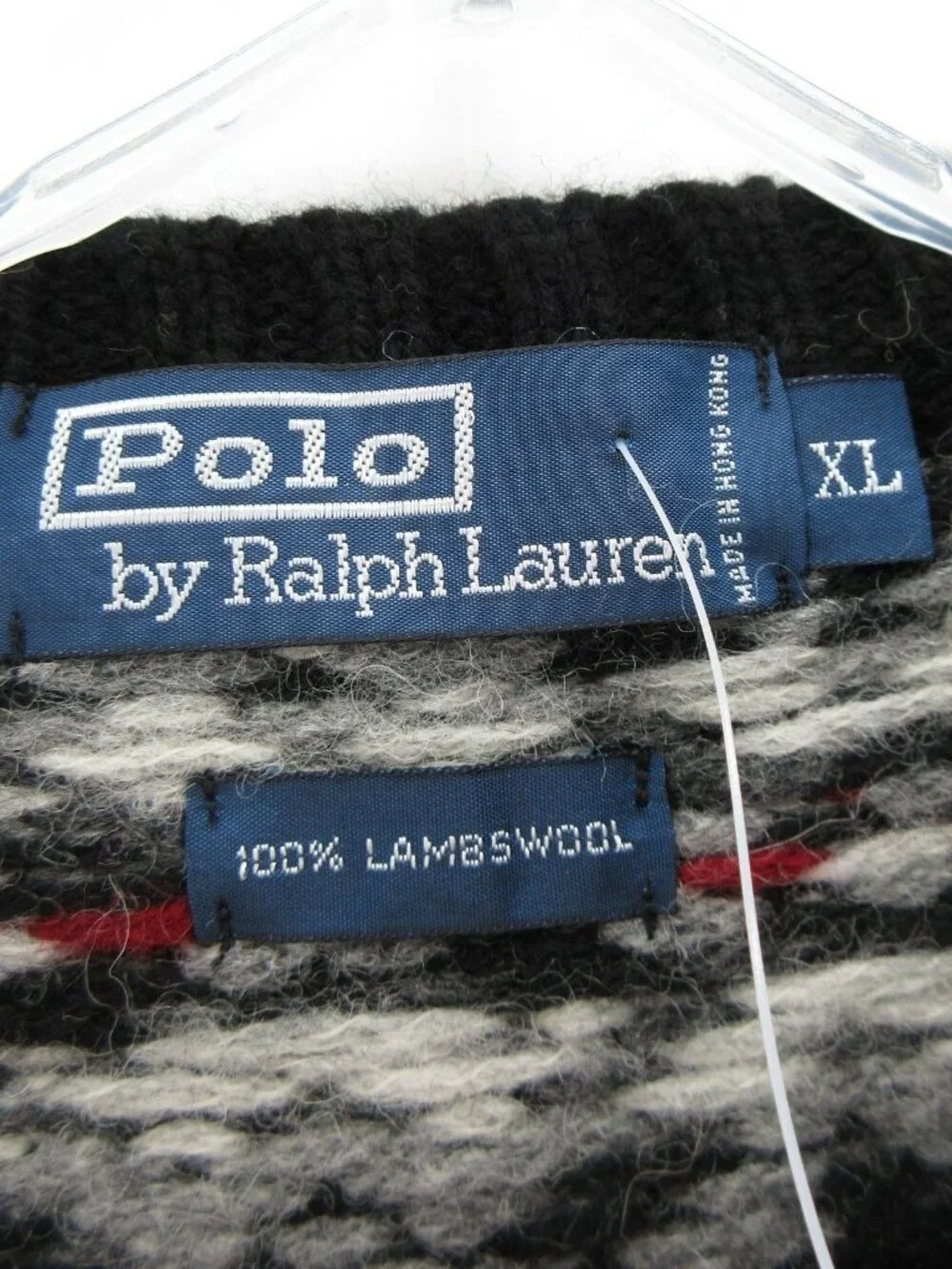 VINTAGE Polo Ralph Lauren Sweater XL Lambswool Fair Isle Nordic Chunky